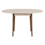 Nordure Mesa de Comedor Extensible Travertino y Nogal
